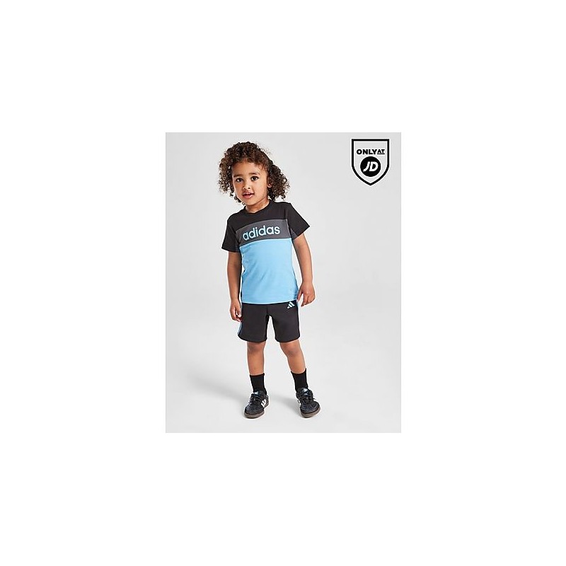 adidas Linear T-Shirt/Shorts Set Babys - Black, Black