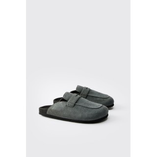 Mules aus Wildlederimitat - Grau - 41, Grau