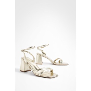 Blockabsatz Mit Gepolstertem Riemchen - Gold - 39, Gold