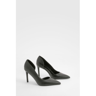 Mittelhohe Basic Pumps Mit Cut-Out - Black - 39, Black