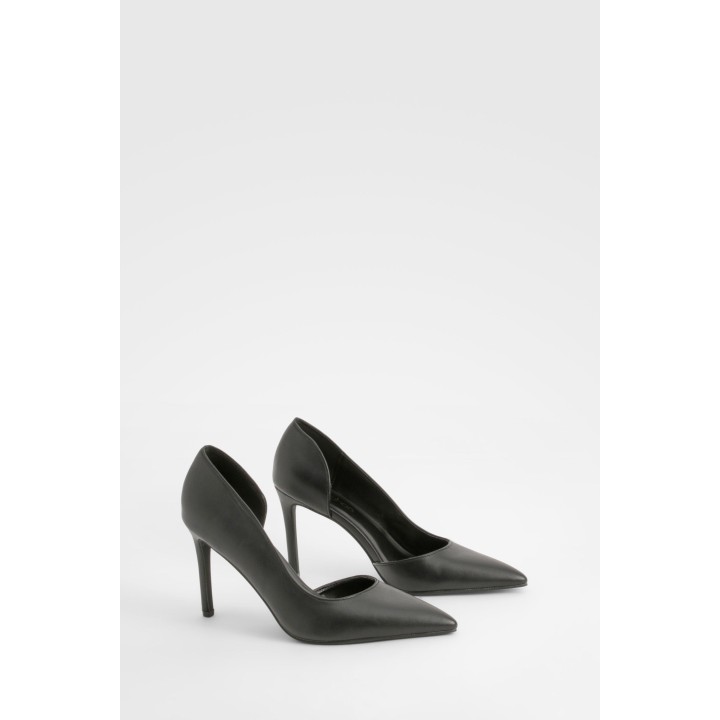 Mittelhohe Basic Pumps Mit Cut-Out - Black - 39, Black