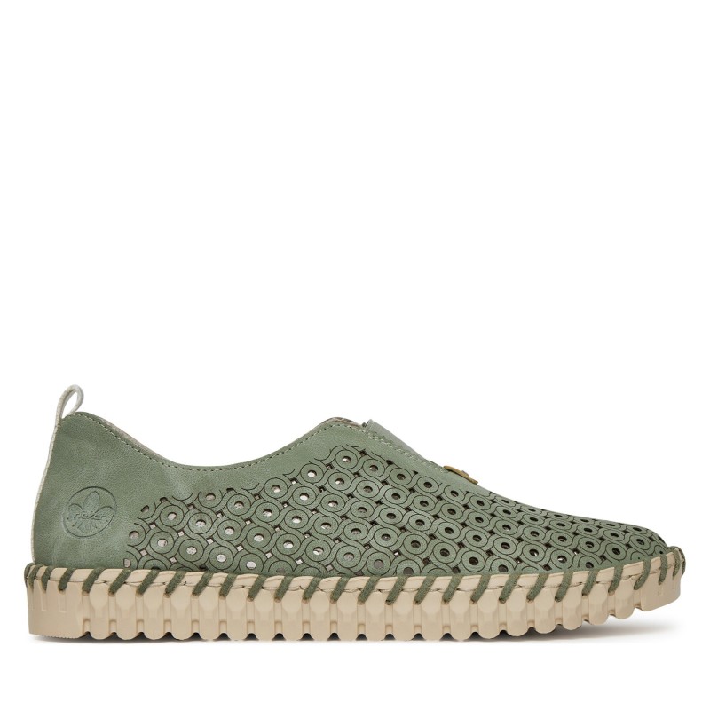 Halbschuhe Rieker N1963-52 Grün