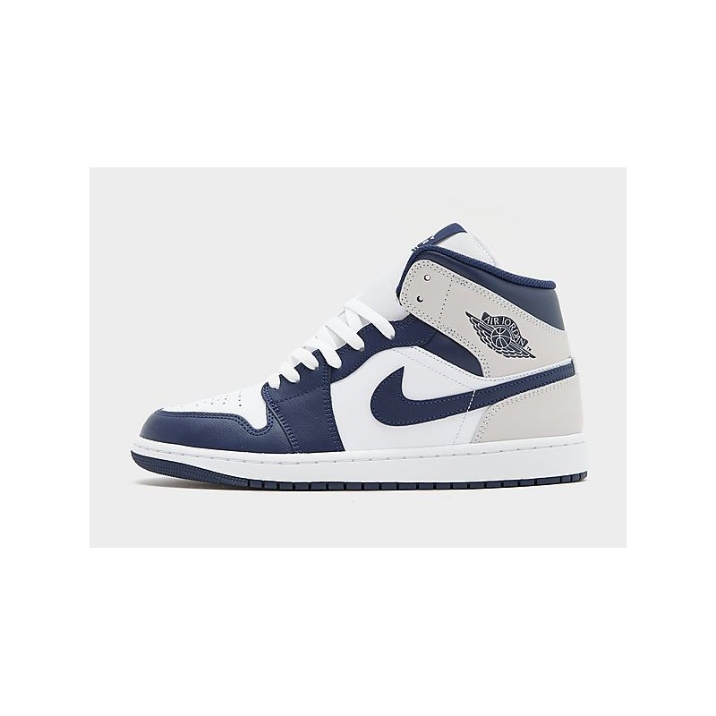 Jordan Air 1 Mid Herren - White - Mens, White