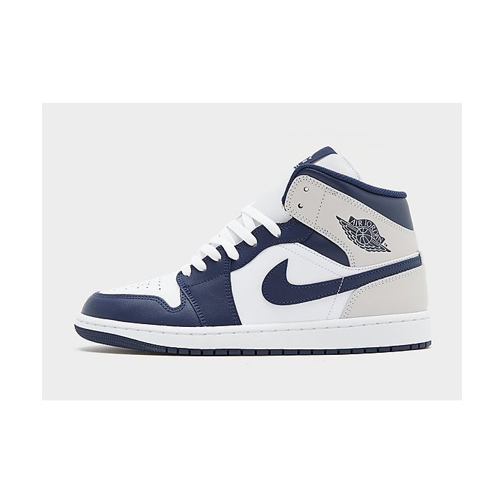 Jordan Air 1 Mid Herren - White - Mens, White