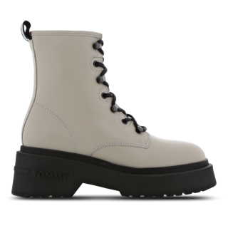 Tommy Jeans Lace Up Damen Schuhe - Grau - Größe: 36 - Leder - Foot Locker