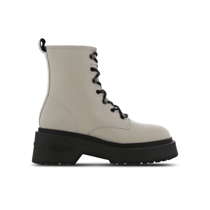 Tommy Jeans Lace Up Damen Schuhe - Grau - Größe: 36 - Leder - Foot Locker