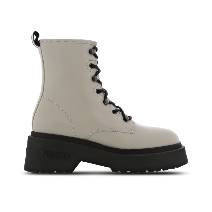 Tommy Jeans Lace Up Damen Schuhe - Grau - Größe: 36 - Leder - Foot Locker