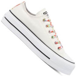 Converse Chuck Taylor All Star Open Platform Egret/White/Bright Poppy