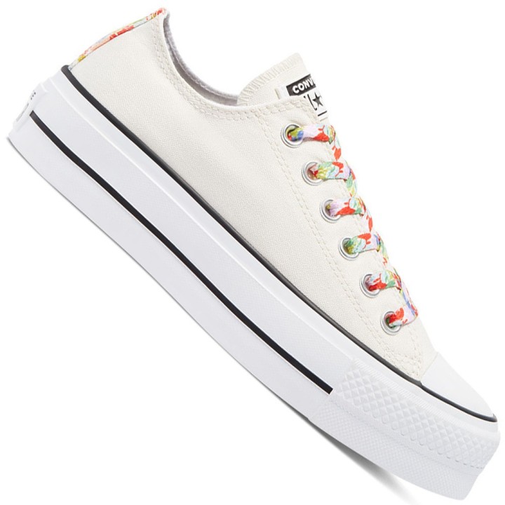 Converse Chuck Taylor All Star Open Platform Egret/White/Bright Poppy