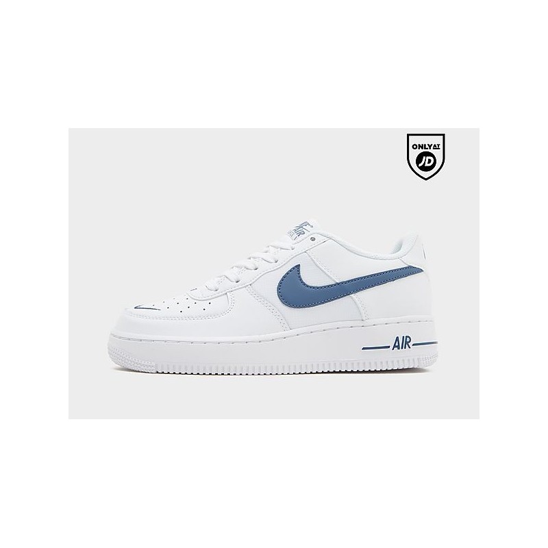Nike Air Force 1 Embroidered Swoosh Junior - WHITE, WHITE