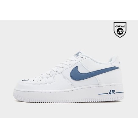 Nike Air Force 1 Embroidered Swoosh Junior - WHITE, WHITE