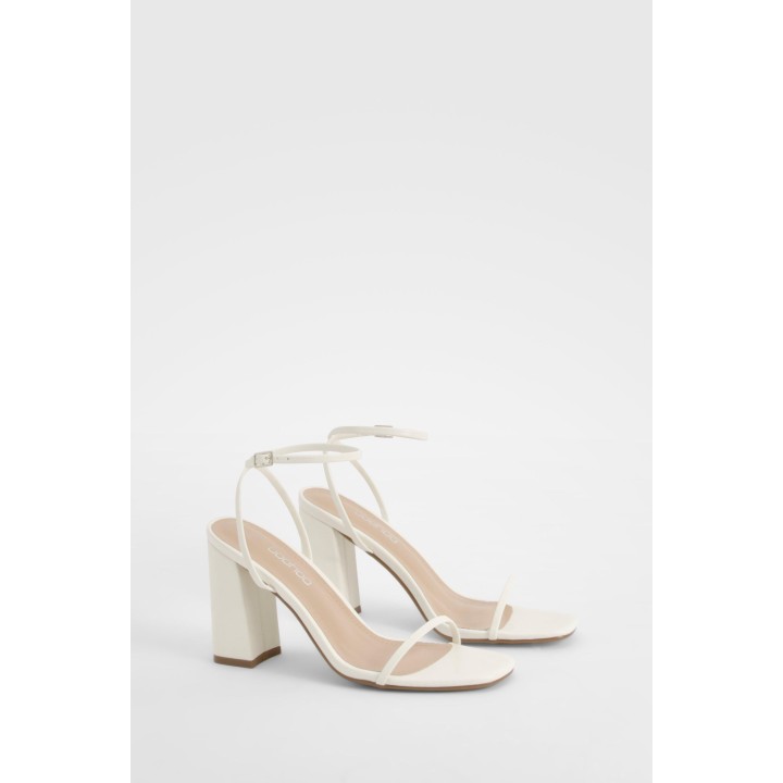 Sandalen Mit Blockabsatz - White - 39, White