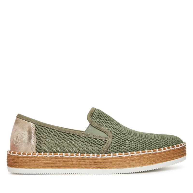 Halbschuhe Rieker L7873-52 Grün