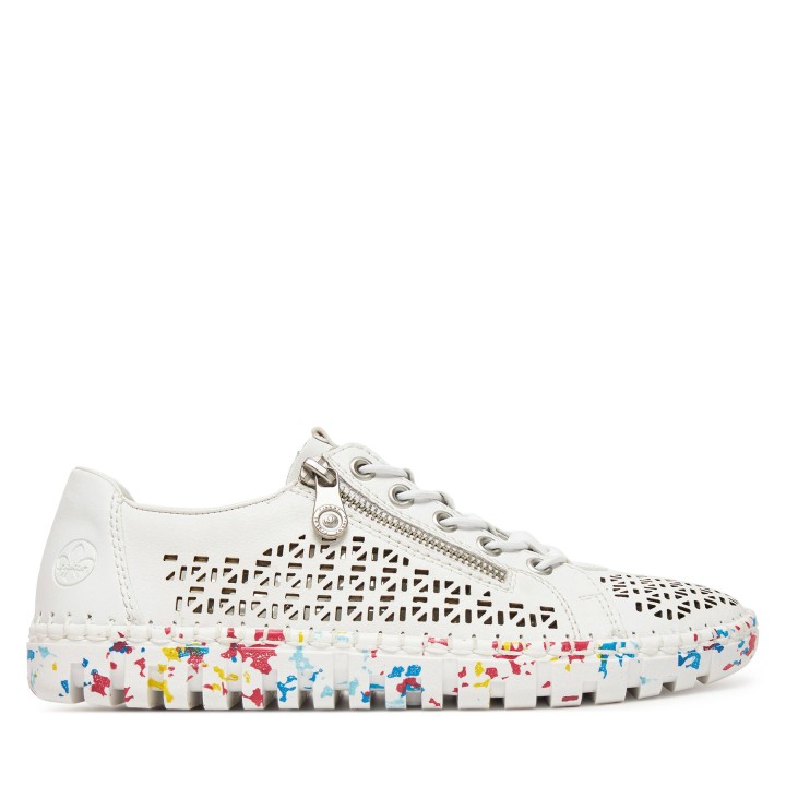 Halbschuhe Rieker M2357-80 Weiß