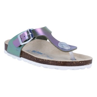 Richter Zehentrenner "Bio WMS: weit", Pantolette mit buntem Farbverlauf, Größenschablone zum Download