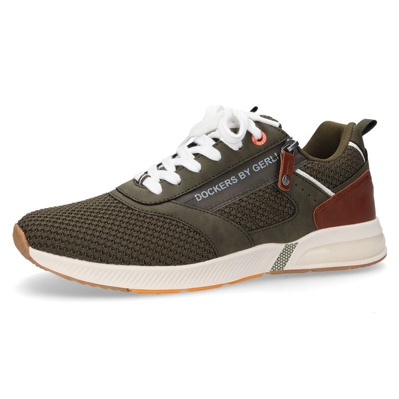 Dockers by Gerli Sneaker - Zip Mesh Sneaker Khaki - EU41 bis EU47 - für Männer - Größe EU41 - khaki