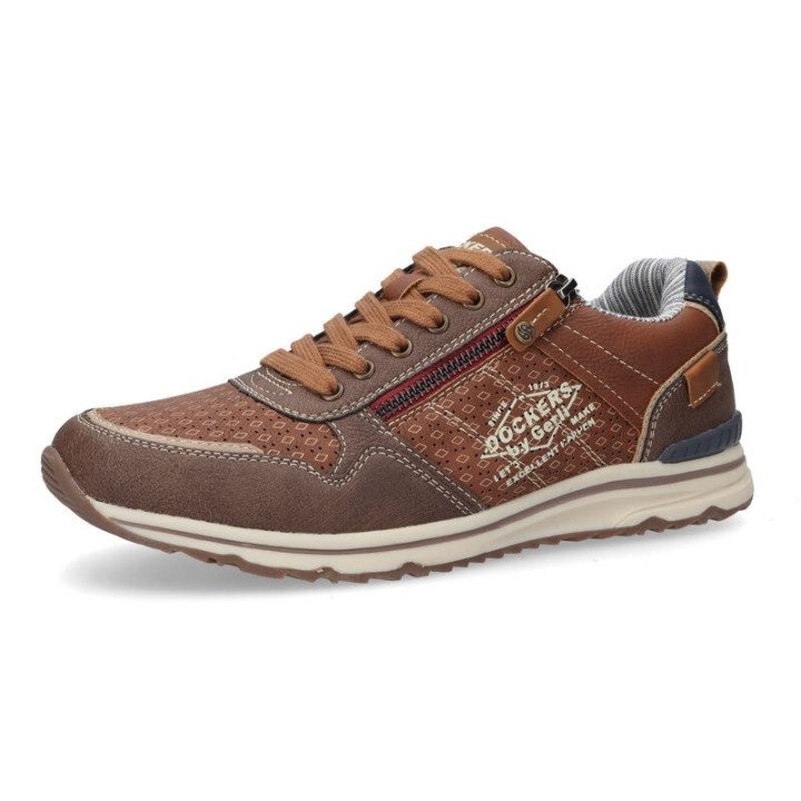 Dockers by Gerli Sneaker - Zip Sneaker Low Brown - EU41 bis EU47 - für Männer - Größe EU41 - braun