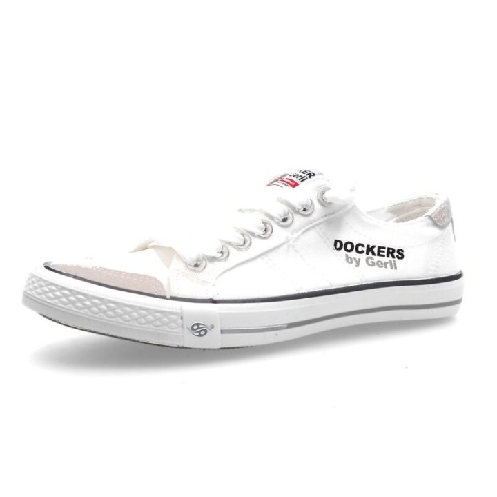Dockers by Gerli Sneaker - Canvas Sneaker White - EU41 bis EU47 - für Männer - Größe EU41 - weiß