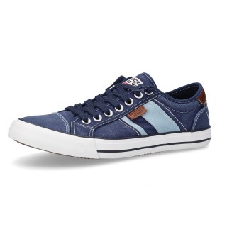 Dockers by Gerli Sneaker - Washed Canvas Sneaker Double Blue - EU41 bis EU47 - für Männer - Größe EU41 - blau