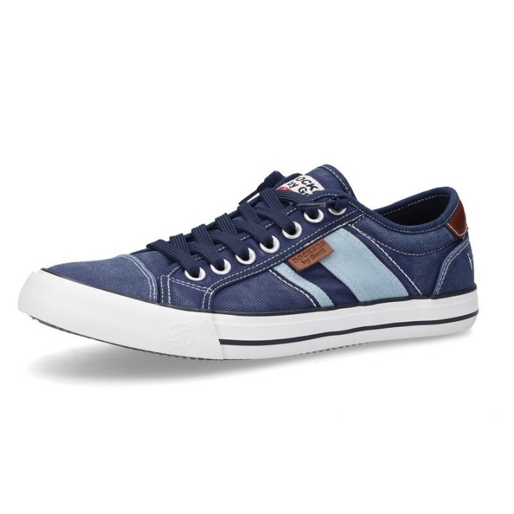 Dockers by Gerli Sneaker - Washed Canvas Sneaker Double Blue - EU41 bis EU47 - für Männer - Größe EU41 - blau