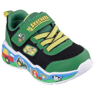 Skechers Sneaker "PLAY SCENE JOHN DEERE", Klettschuh im John Deere Design, Größenschablone zum Download