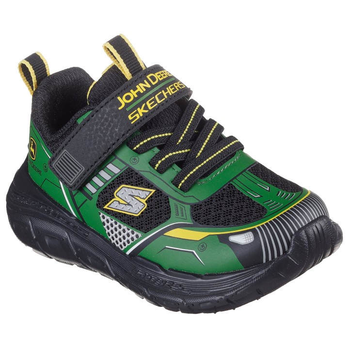 Skechers Sneaker "SKECH TRACKS-TRACTOR-TRONIX, John Deere", Klettschuh im John Deere Design, Größenschablone zum Download
