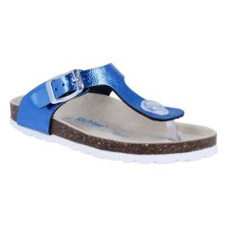 Richter Zehentrenner "Bio WMS: weit", Pantolette mit Metallic Look, Größenschablone zum Download