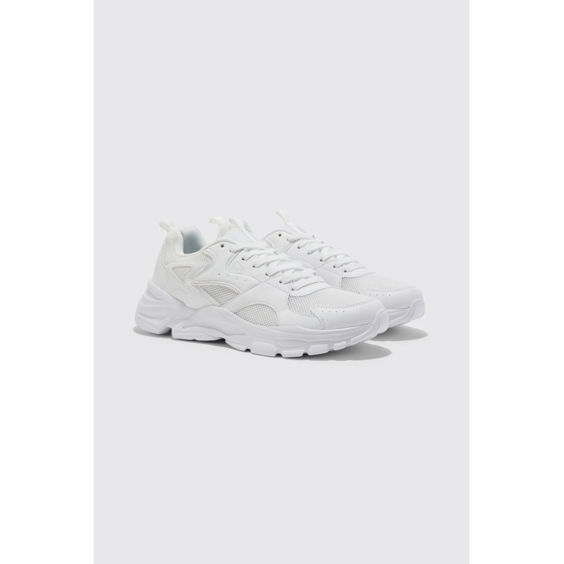 Klobige Laufschuhe - Weiß - 44, Weiß