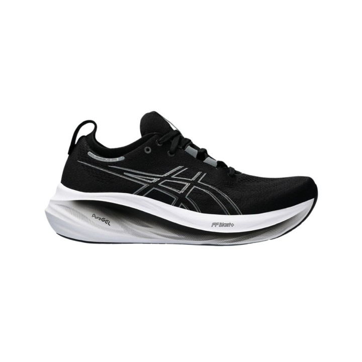 Asics Gel-Nimbus 26 Wide Schuhe Schwarz Grau SS25, Größe 42 - EUR