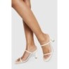 Mules Mit Mittelhohem Absatz Und Doppelten Riemchen - White - 38, White