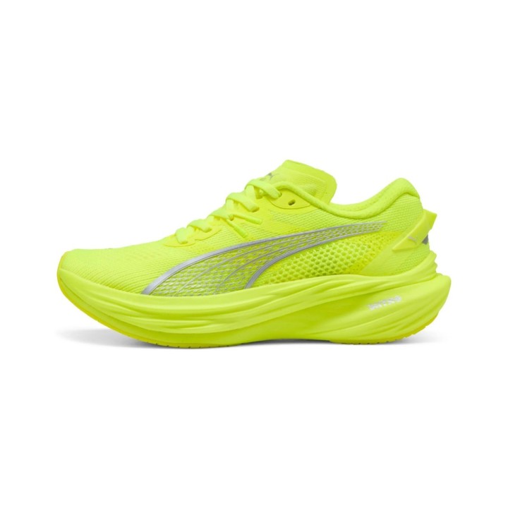 Puma Deviate Nitro 3 Gelb Grau SS25 Damen-Sneaker, Größe 41 - EUR