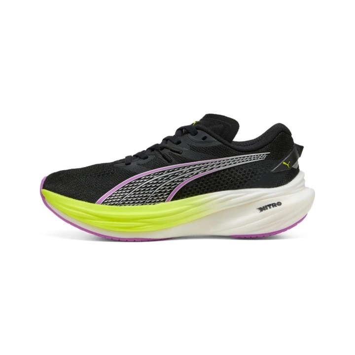 Puma Deviate Nitro 3 Schwarz Lila SS25 Damenschuhe, Größe 37 - EUR