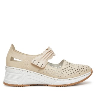 Halbschuhe Rieker N4382-60 Beige