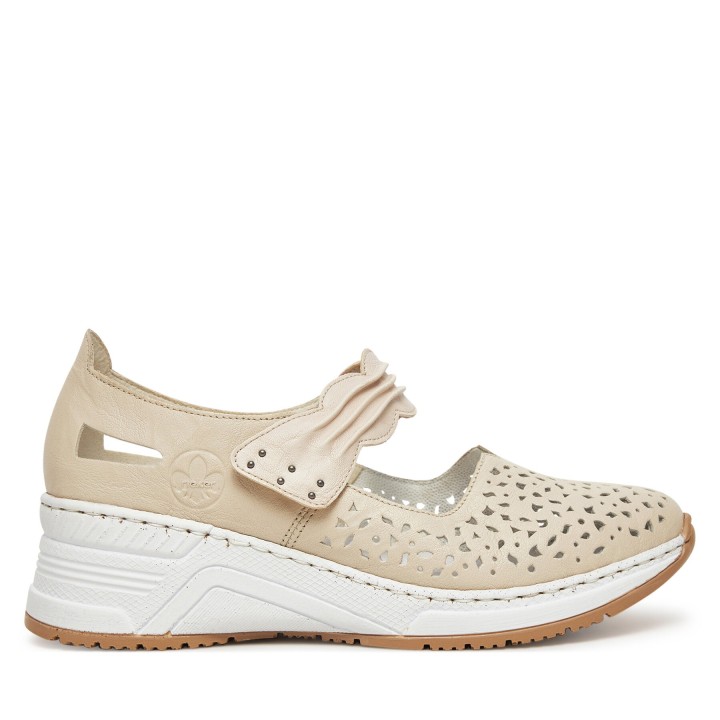 Halbschuhe Rieker N4382-60 Beige