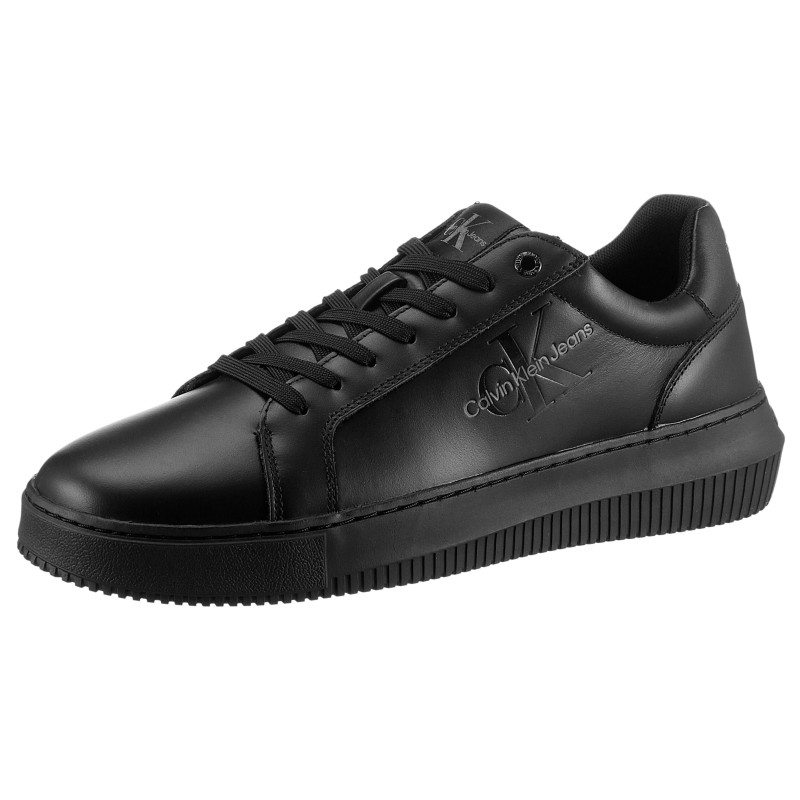 Calvin Klein Jeans Sneaker "CHUNKY CUPSOLE MONO LTH", mit seitlichem Logoschriftzug, Freizeitschuh, Halbschuh, Schnürschuh