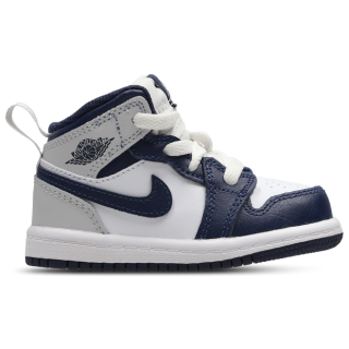 Jordan Aj1 Mid Unisex Schuhe - Weiß - Größe: 19.5 - Leder - Foot Locker