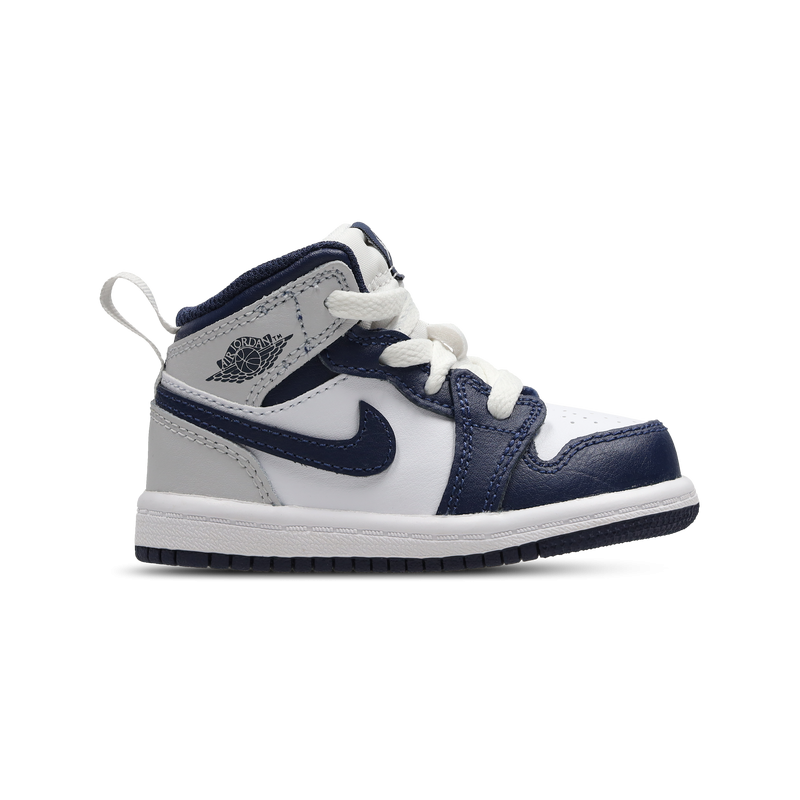 Jordan Aj1 Mid Unisex Schuhe - Weiß - Größe: 19.5 - Leder - Foot Locker