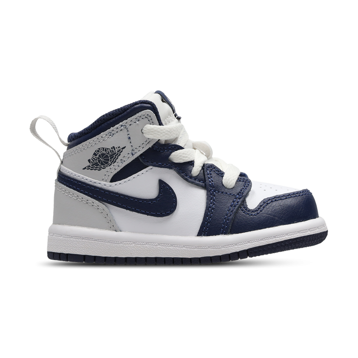 Jordan Aj1 Mid Unisex Schuhe - Weiß - Größe: 19.5 - Leder - Foot Locker