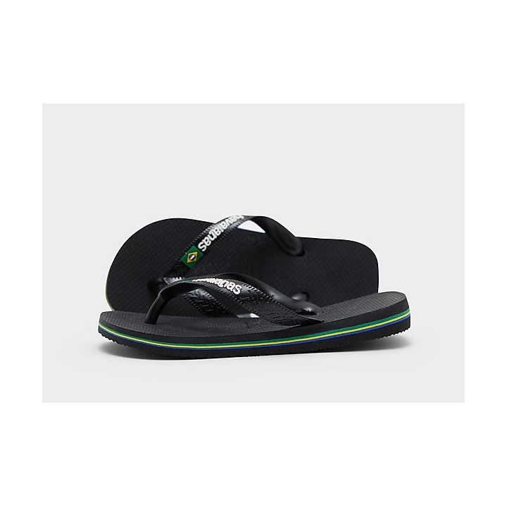 Havaianas Brasil Logo Flip-Flops Kleinkinder - Black - Kids, Black