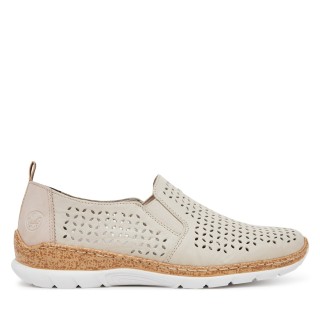 Halbschuhe Rieker N4251-60 Beige