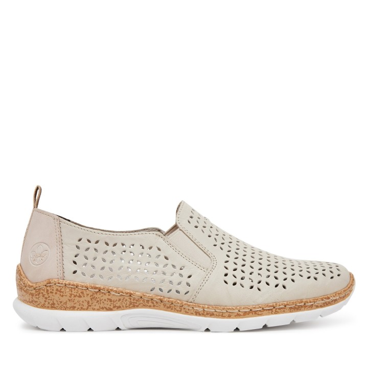 Halbschuhe Rieker N4251-60 Beige