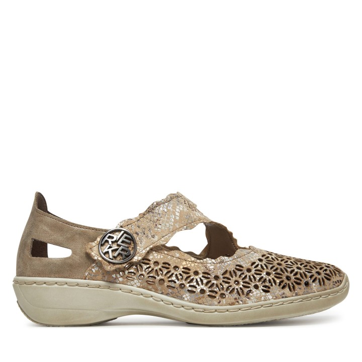 Halbschuhe Rieker 413G4-90 Beige