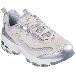 Skechers Sneaker "DLITES-CHROMATIC", Plateausneaker, Schnürschuh mit Metallic Einsätzen