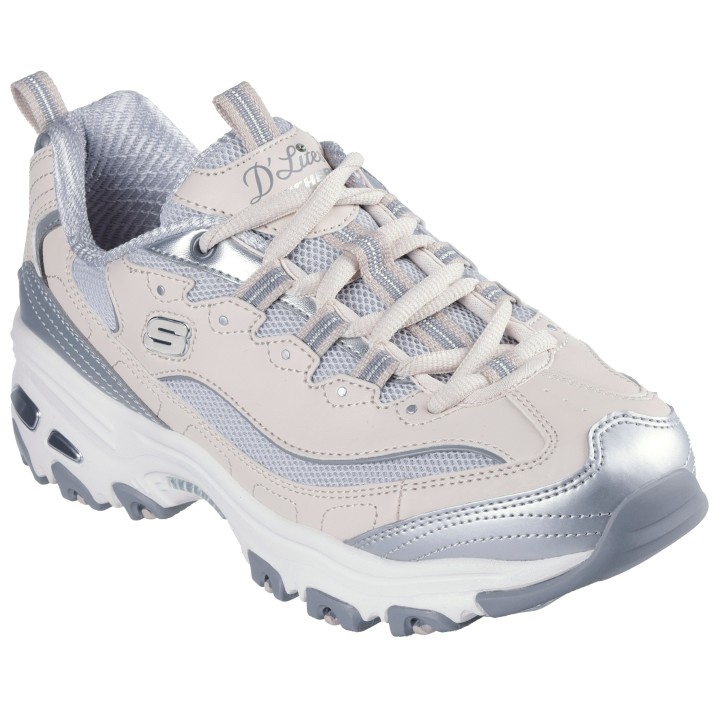 Skechers Sneaker "DLITES-CHROMATIC", Plateausneaker, Schnürschuh mit Metallic Einsätzen