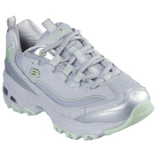 Skechers Sneaker "DLITES-CHROMATIC", Plateausneaker, Schnürschuh mit Metallic Einsätzen