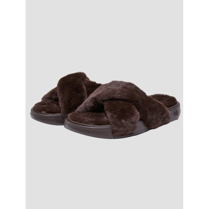 ROMIKA Women Fake Fur Crossstrap Slide