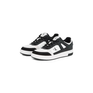 Calvin Klein Jeans Sneaker "BASKET CUP LOW LACEUP LTH MIX", Basket-Sneaker, Schnürschuh, Halbschuh, Freizeitschuh mit CK Logo