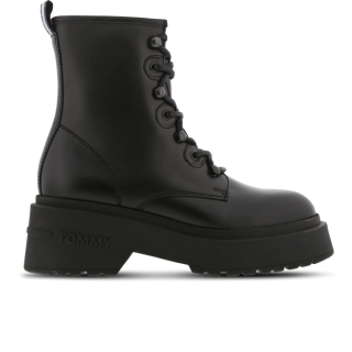 Tommy Jeans Lace Up Damen Schuhe - Schwarz - Größe: 36 - Leder - Foot Locker