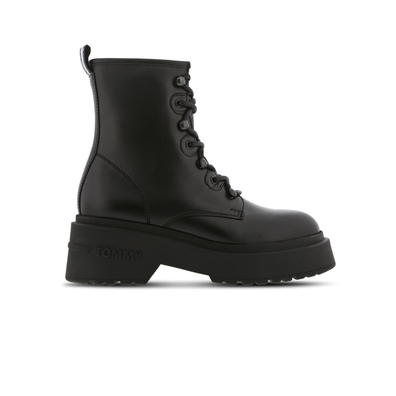 Tommy Jeans Lace Up Damen Schuhe - Schwarz - Größe: 36 - Leder - Foot Locker