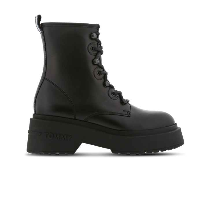 Tommy Jeans Lace Up Damen Schuhe - Schwarz - Größe: 36 - Leder - Foot Locker